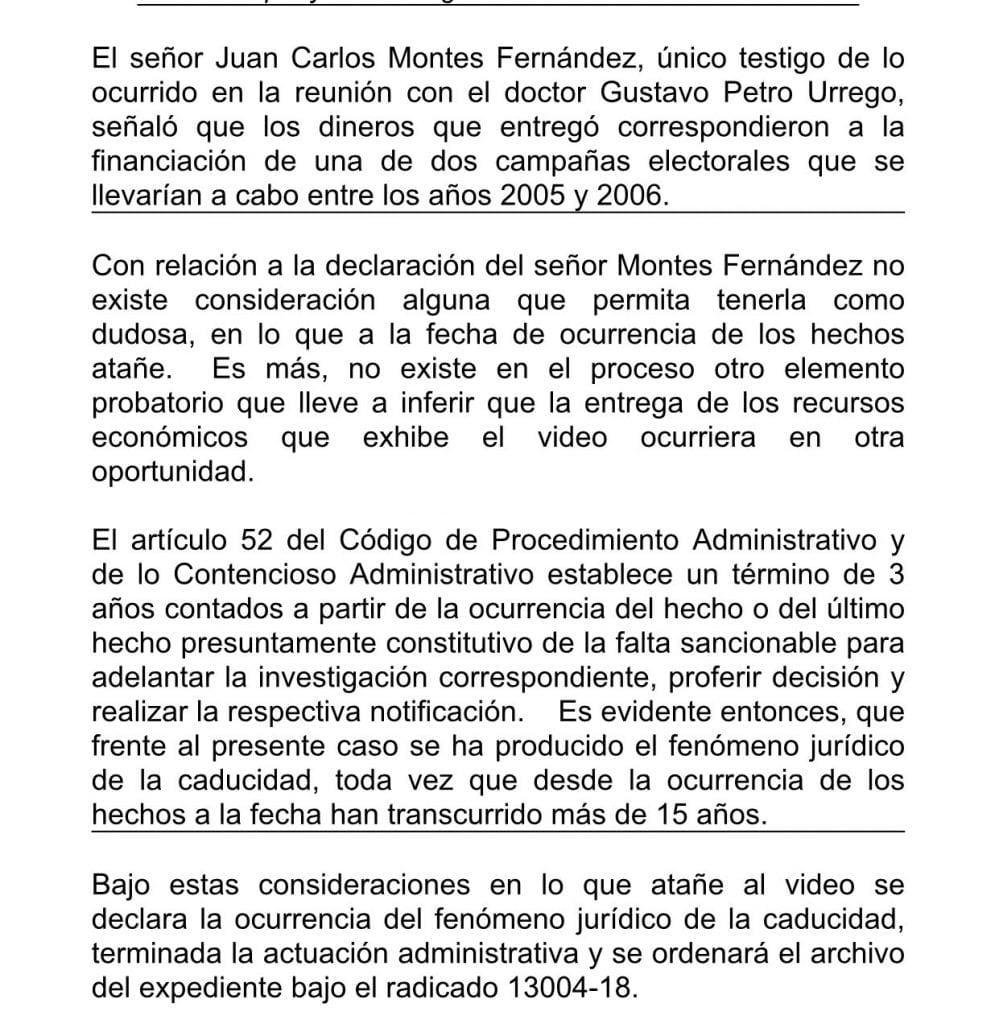 CNE le ha dado la razón a gustavo Petro y archivan proceso sobre ‘fajos de billetes’ tras encontrar que todo fue legal.
