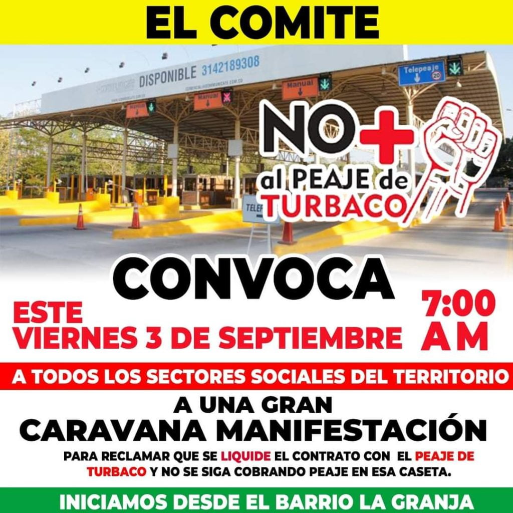 NO MÁS PEAJE y no más abuso dicen turbaqueros a los atropellos: hoy hay protesta