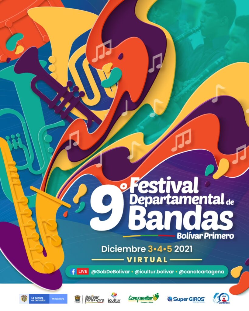 El Festival Departamental de Bandas de Bolívar Primero en la IX edición será virtual