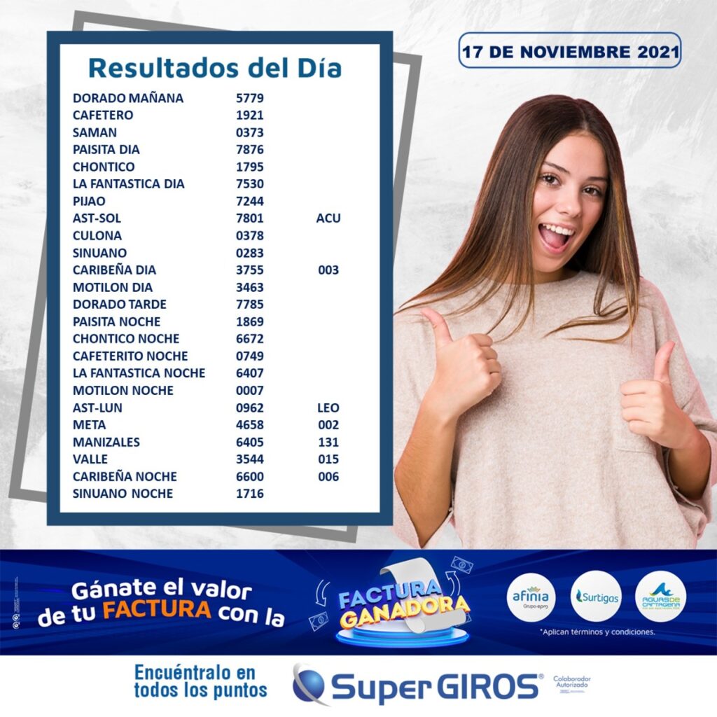 Conoce los resultados de las loterías del 17 de noviembre. Felicidades a los ganadores🎉
