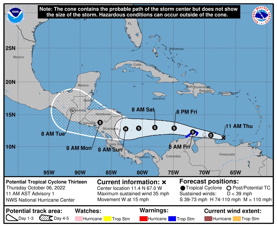 Ciclón en el Caribe aumentaría las lluvias en la ciudad entre viernes y sábado