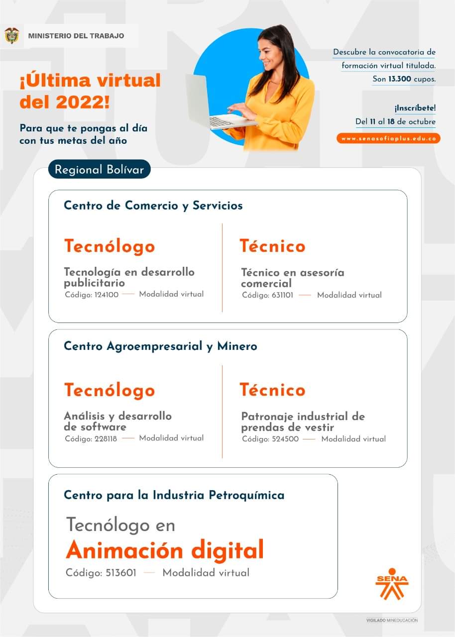 Tiempo para inscribirse en la convocatoria virtual del SENA en ...
