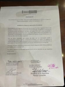 Despojo de tierras a debate por parte del Senado de la república