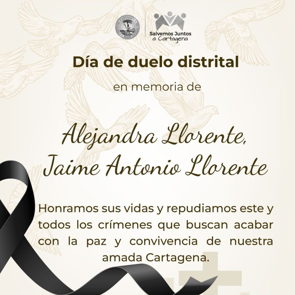 Suben a 100 millones recompensa para capturar responsables de doble asesinato en Cartagena: hoy dia de duelo