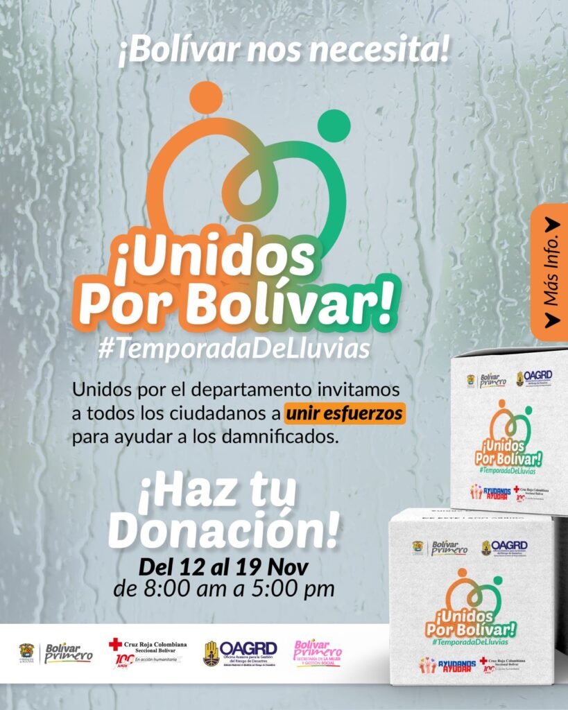 "Unidos por Bolívar" campaña de la Gobernación: asistencia humanitaria a familias afectadas por temporada de lluvias