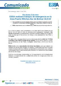 ESSA Grupo EPM realiza a esta hora trabajos prioritarios en la línea Puerto Wilches-Sur de Bolívar, 9