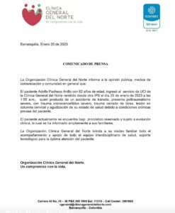 Pronóstico de la Clínica General del Norte de Adolfo PAcheco