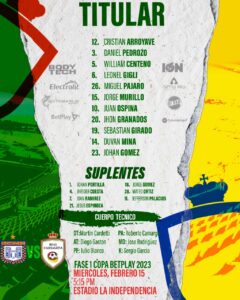 Real Cartagena también va por los 3 puntos de la independencia de Tunja