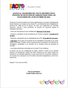 Comunicado oficial de el PH.