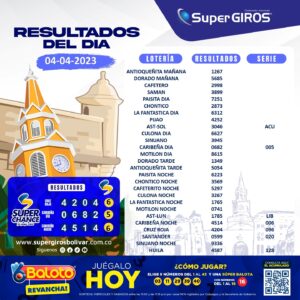 AquÍ están los resultados de el 4 de abril para ganadores felices de SuperGIROS