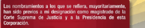 Respuesta del presidente del aCSJ