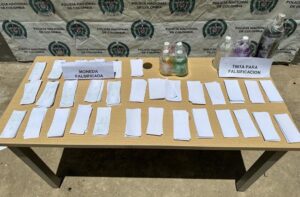 La policía  acabó con la fábrica de billetes falsos por el municipio de El Carmen de Bolívar