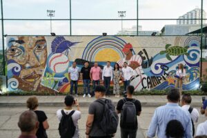 Obra de gran impacto es develada por el Gobernador Blel con mural en el renovado Campito de Bocagrande