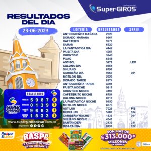Hoy es sábado 24 de junio y día de superGIROS con los números de los felices ganadores.