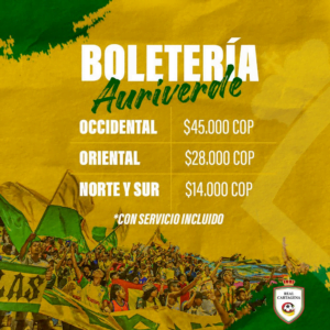 Boletería y abonos para hoy