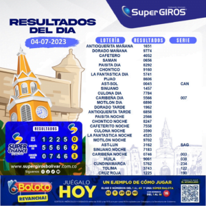 Hoy es miércoles de SuperGIROS y los números ganadores son estos: