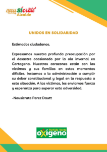 Mensaje de solidaridad 