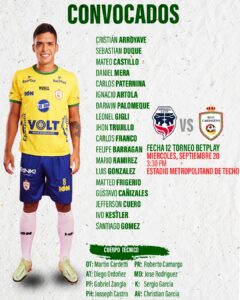 Fortaleza CEIF vs. Real Cartagena CENTRAL JAVIER VILLA – ANTIOQUIA Asistente Nro.1: ÓSCAR MANZANO – VALLE Asistente Nro.2: DIEGO SÁNCHEZ – BOYACÁ Cuarto Árbitro: HAROLD FONTECHA – BOGOTÁ