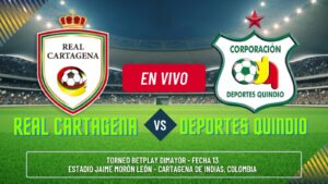 50 partidos se han disputado en la historia entre Real Cartagena y Deportes Quindío por primera y segunda división. Quindío se impuso en 25 ocasiones, frente a solo 9 victorias de Real Cartagena, y 16 empates. Los cuyabros han marcado 77 goles, ante 48 de los cartageneros.