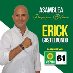 El administrador de empresas Erick Gastelbondo Montalvo one en consideración su candidatura a la Asamblea de Bolívar