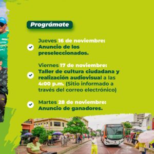 Participa con una propuesta de filminuto en cultura ciudadana para Cartagena,