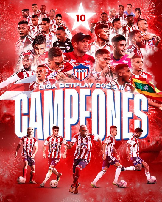 JUNIOR DE BARRANQUILLA ES EL CAMPEÓN Y LLEGÓ A LA DECIMA ESTRELLA EN ...