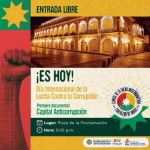 📣¡Es hoy! Únete a nosotros para conmemorar el Día Internacional de la Lucha contra la Corrupción en Cartagena de Indias