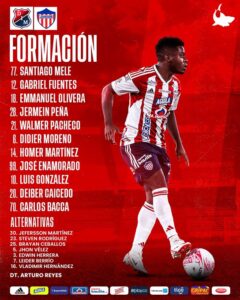 Nóminas confirmadas para la final de la Liga: Dim - Junior FC