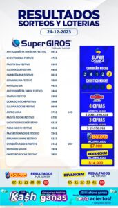 🎄✨Una feliz navidad, SuperGIROS te está deseando✨🎄.Felicidades a todos nuestros ganadores👏🏽. Conoce los resultados de tus apuestas favoritas del 24 de diciembre🤑. Consúltalos diariamente en➡️ https://supergirosbolivar.com.co/apuestas
