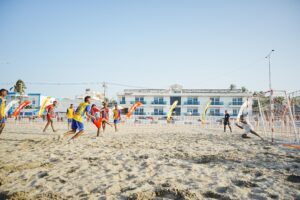 la gran fiesta deportiva y recreativa en la playa IDER con el mencionado componente acuático, a manera de valor agregado a los campeonatos de fútbol y voleibol durante los días, 2 ,3 y 4 de febrero.
