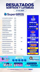 🤩💰Millones por montones esperan por ti.☝️Te presentamos los resultados de nuestras apuestas del 17 de marzo🤑. Consúltalos diariamente en➡️ https://supergirosbolivar.com.co/apuestas