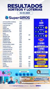 Llegó el miércoles santo y los números de los felices ganadores son estos: 