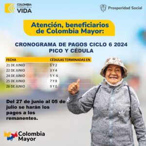 Cronograma de pagos a Adulto Mayor