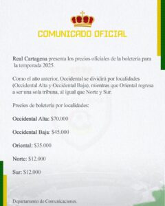 Boletería del Real Cartagena