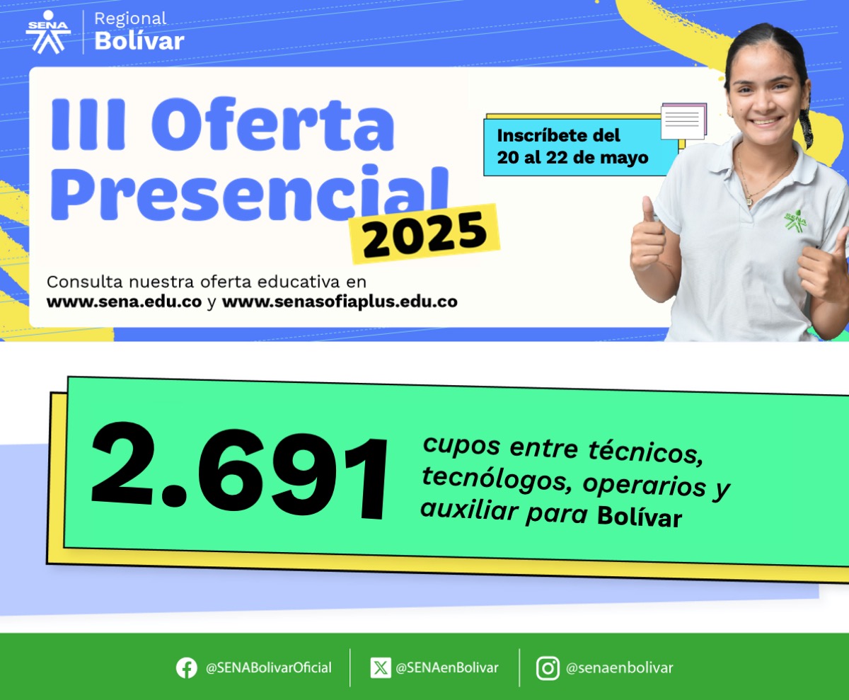 SENA tiene más de 87 mil cupos para estudiar gratis para la Tercera ...