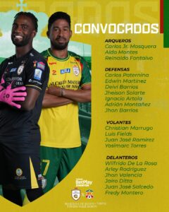 Los convocados del Real Cartagena para enfrentar al Barranquilla FC.