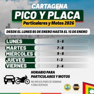 “Cartagena ajusta rotación de pico y placa para mejorar movilidad”