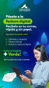 Factura digital: innovación ecológica que agiliza servicios y protege ambiente.