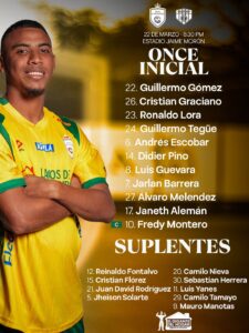 NÓMINA CONFIRMADA DEL REAL CARTAGENA