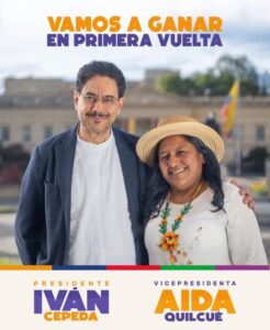 Iván Cepeda y Aida Quilcué representan esperanza progresista en mayo.