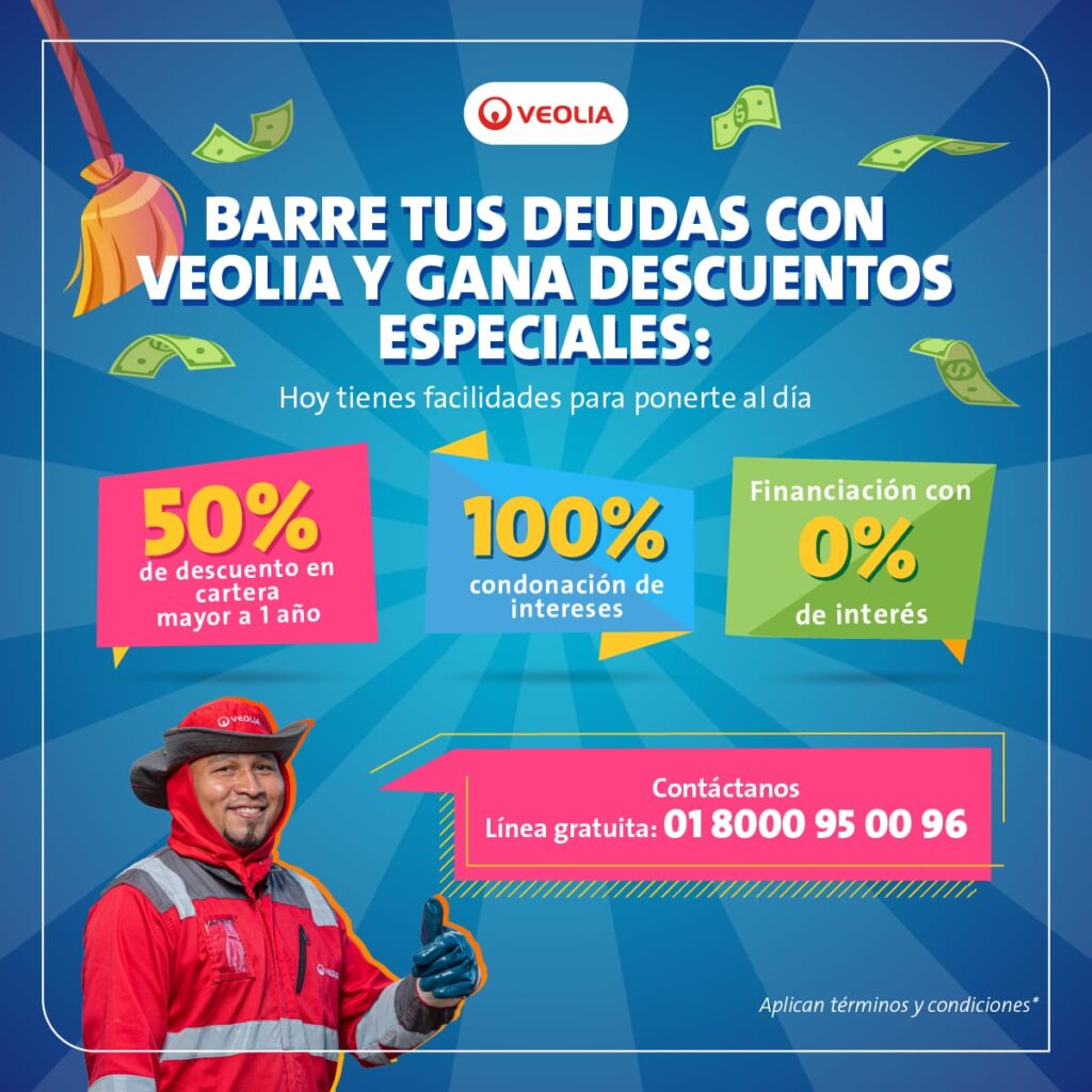 BARRE TUS DEUDAS CON VEOLIA Y GANA DESCUENTOS ESPECIALES EN CARTAGENA