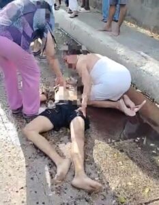 Escena del crimen en Los Calamares, comunidad consternada por ataque armado.